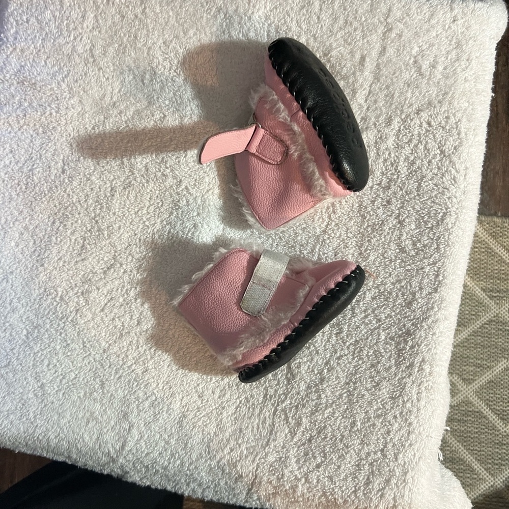 pediped Pink Faux-Fur Baby Boots - Picture 4 of 5